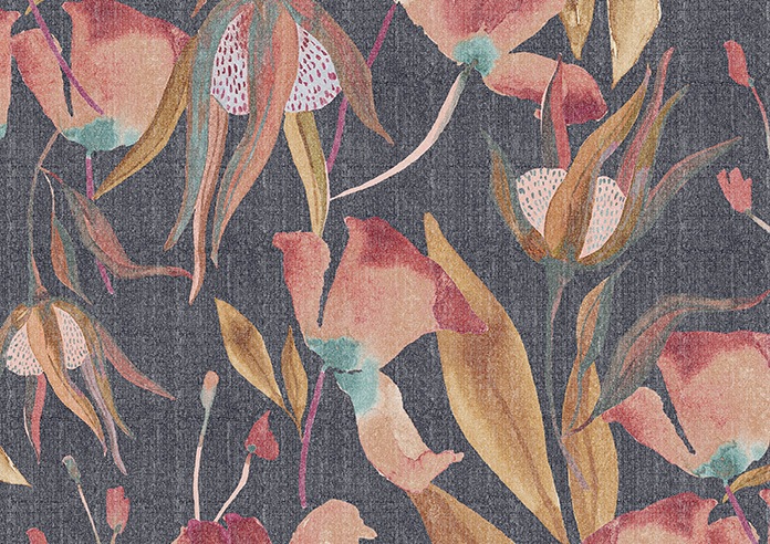 Belle Fuchsia, Indigo - Made to Measure Curtains - Image 8